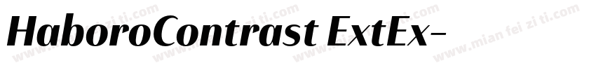 HaboroContrast ExtEx字体转换